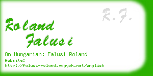 roland falusi business card